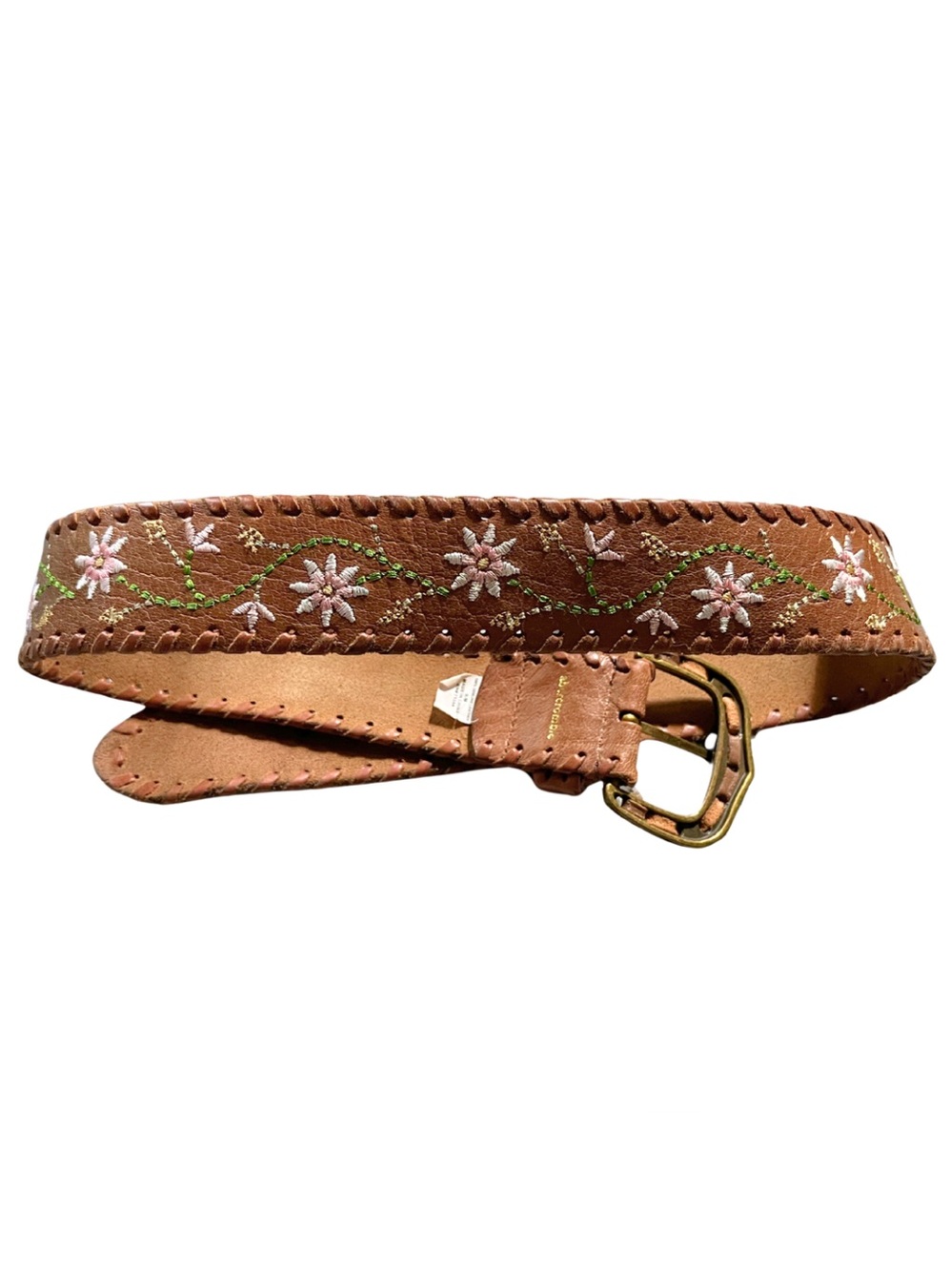Abercrombie Vintage Y2K Embroidered Belt Floral Boho Western Fairycore Festival